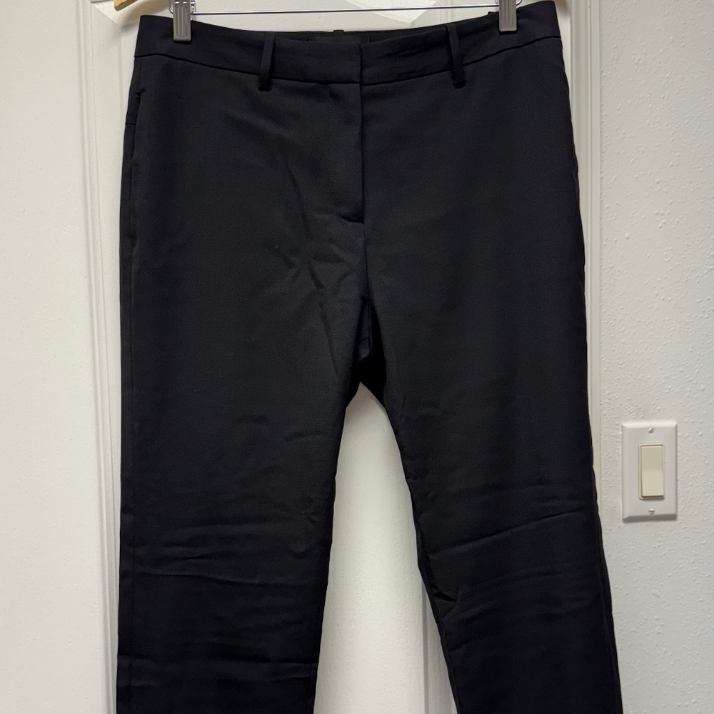 Nili Lotan black wool straight leg trousers - size 8